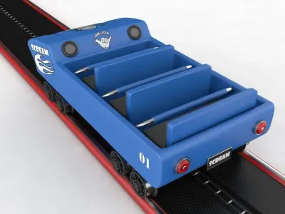 Roller-Coaster Car Concept 3D model