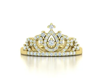 Princess Diamond Tiara Fashion ring 3dmodel 3D print model