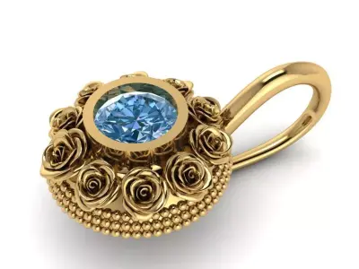 Rose earring   439 3D print model