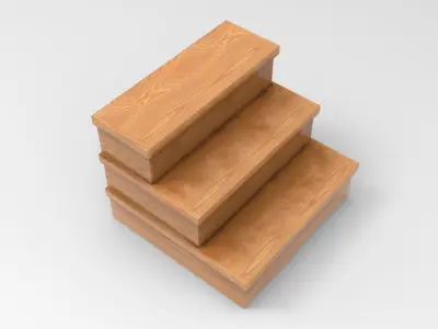 Huka Stair Low-poly 3D model