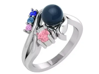 Round Cut Twisted Ring 3642 3D print model