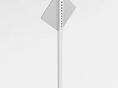 Left Turn Sign 3D model