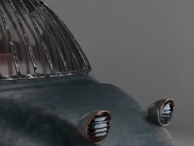 Antic Car Low-poly 3D model