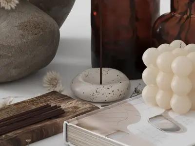 Decorative set 01 3D model