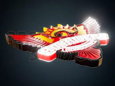 Sunrisers Hyderabad logo - Cinematic - 3D print 3D model