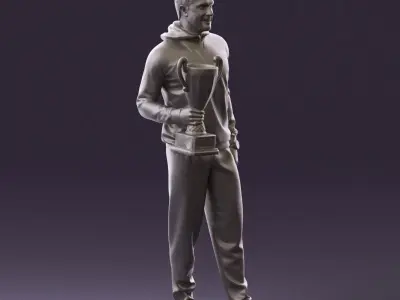 sportsman with cup 1073 3D Print Ready 3D print model