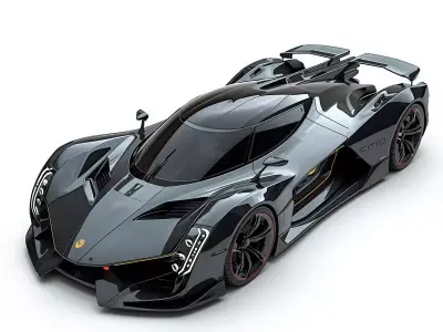 Luxury Elite Hypercar 3D Model Portfolio Low-poly 3D model