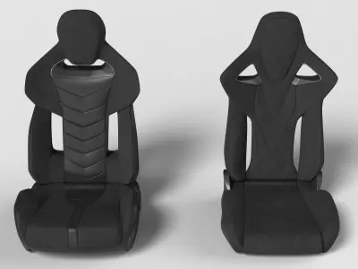 2 sport seats 3D model