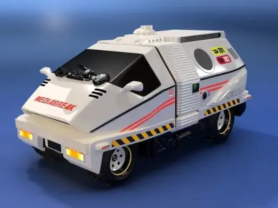 Mediabreak Futuristic Van 3D model