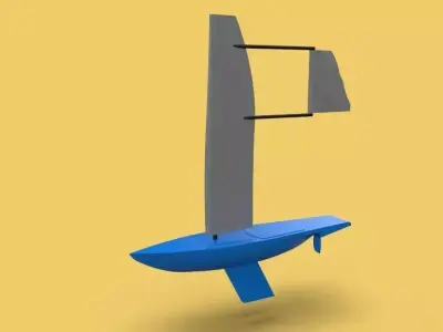 SURFING SAILING YACHT SHIP BOAT  3D model