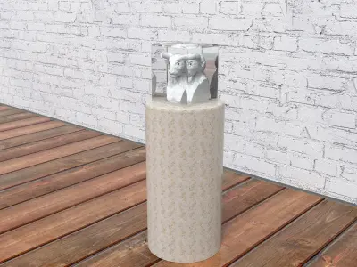 laos Minotaur bust Low-poly 3D model