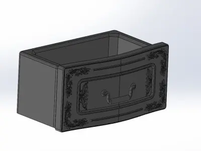 vintage Drawer shape vase 3D print model