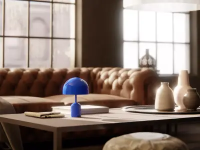 Cozy Interior Living Room Realistic  Ready 3D Scene  3D model