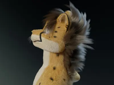 Jade Anthro Cheetah 3D model