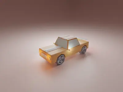 Low-Poly Car Set toy Low-poly 3D model