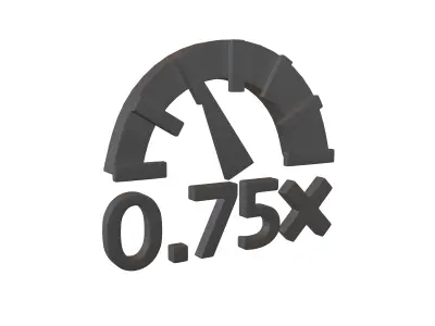 Speed 0 point 75 Symbol v1 001 Low-poly 3D model