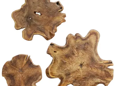 Uttermost Kalani wood wall panel 3D model