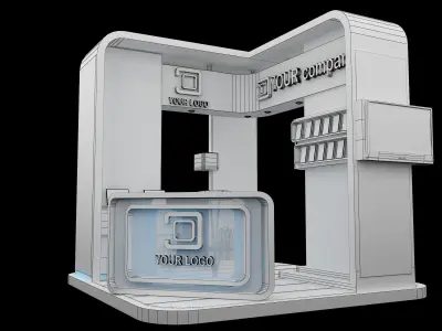 Booth Exhibition Stand a87 3D model
