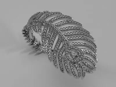 plume de paon RING replica 3D print model