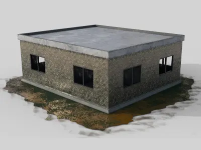 3D Low poly game asset Home Low-poly 3D model