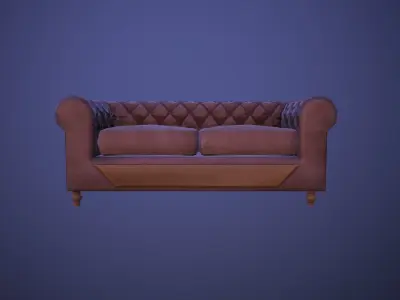 Classic Sofa Low-poly 3D model purchase