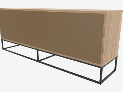 Sideboard with doors and drawers 3D model