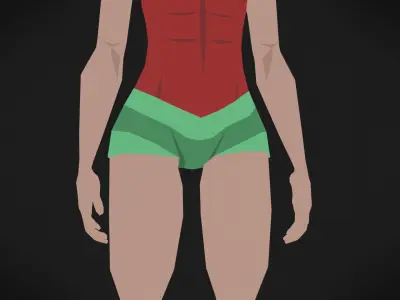 Colorly - Beach Guy 2 - Game Ready - Rigged - Customizable Low-poly 3D model