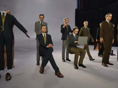 Modular Character - Asian Business Man - MU2 Low-poly 3D model