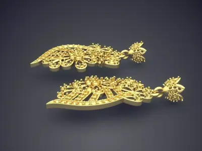 Very Detailed Luxury Earrings PE23 3D print model