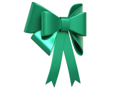 Christmas Bow Ribbon 10 Low-poly 3D model