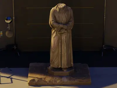 Photogrammetry Model of Headless Statue Low-poly 3D model