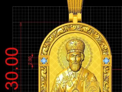 Saint Nicholas pendant 3D model