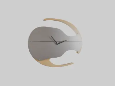 Folding Wall Clock Model Low-poly 3D model
