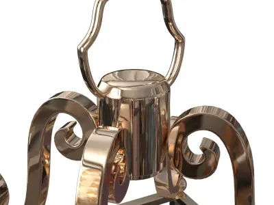 gold candle pot 3D model