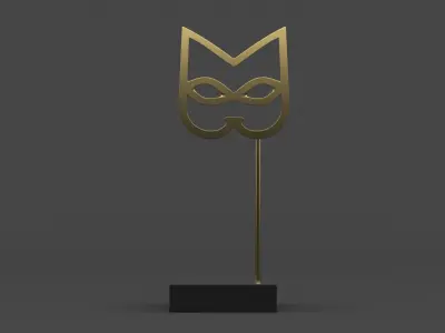 Cat Carnival Mask 3D model