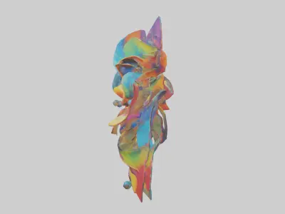 Colorful Wall Art Low-poly 3D model