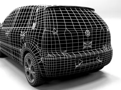 VW POLO 2005 5DOOR Low-poly 3D model