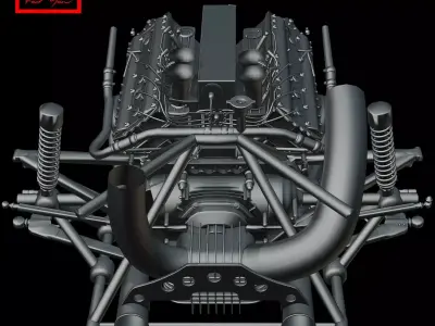 Porsche 917K Engine 3D model