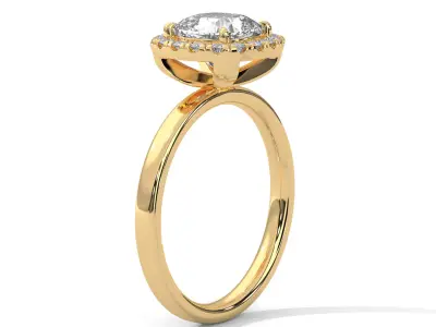 solitaire ring with detail images and 360 render videos 75 3D print model