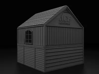 kiosk partition booth a138 3D model