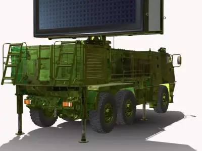 astros 2020 6x6 radar avibras Low-poly 3D model