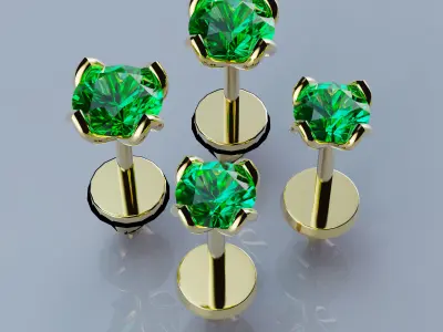 Earring Carnations 3D print model