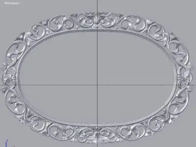 Frame mirror 3D model 07 3D print model