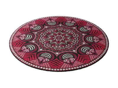 Round carpet 21 3D model