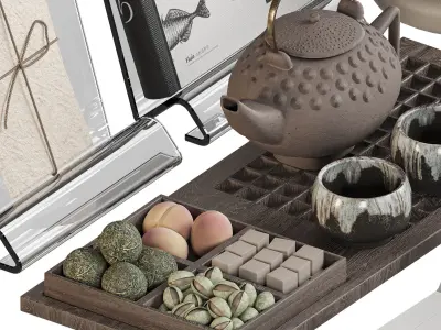 Japandi Decorative Set 3D model