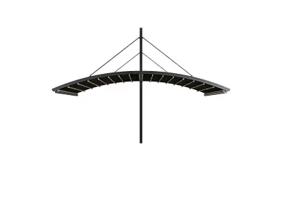 Motorized Pergola 6a chrome matte 3D model