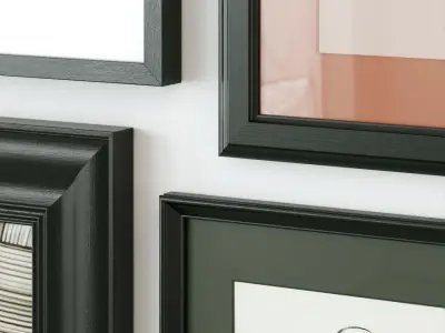 Abstract painting gallery wall 3D model