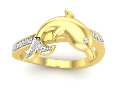 AV 645 Diamond Slender Dolphin Animal Fish 3D print model