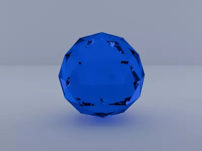 Stunning 3D Blue Gemstone Model for Blender Free 3D model