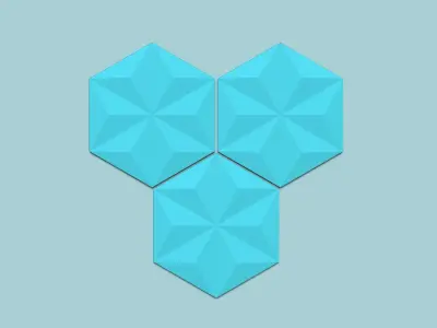 Hexagonal Wall Panel A25 Star - Interior Design Decoration 3D print model